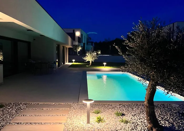 Olive - Modern Atrium With Heated Pool And Large Garden Near Porec Vila *